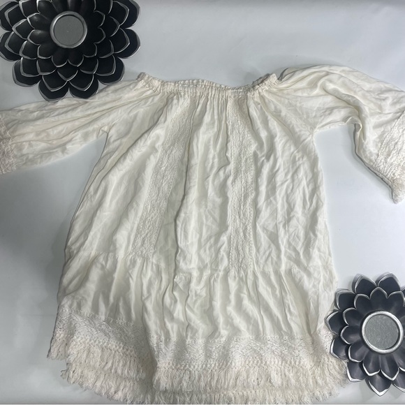 vintage miss june paris boho chic fringe off shoulder fringe top - Picture 14 of 14